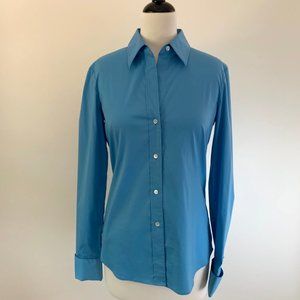 Theory Blue Long-Sleeve Shirt